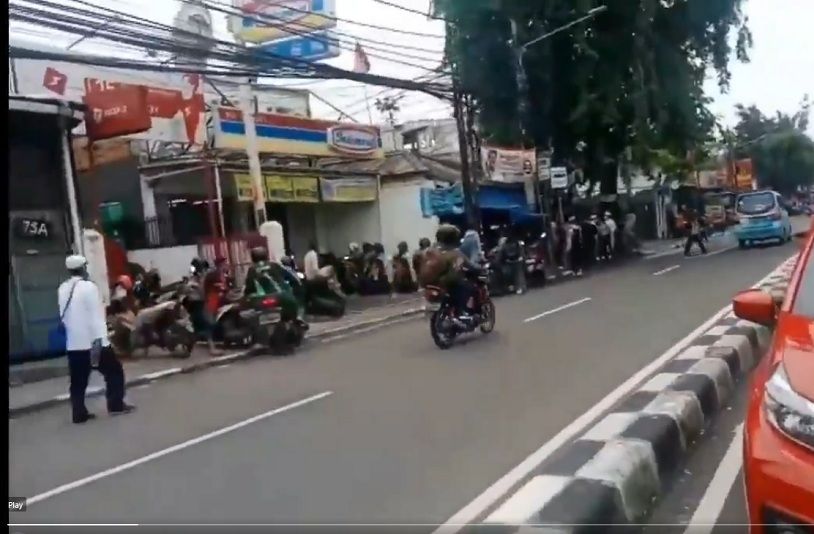 Situasi di sekitar Jalan Petamburan, Tanah Abang, Jakarta.