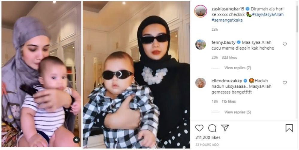 Fenny Bauty mengomentari video sang anak Zaskia Adya Mecca dengan sang cucu, Ukkasya yang berdandan bak seorang model.*
