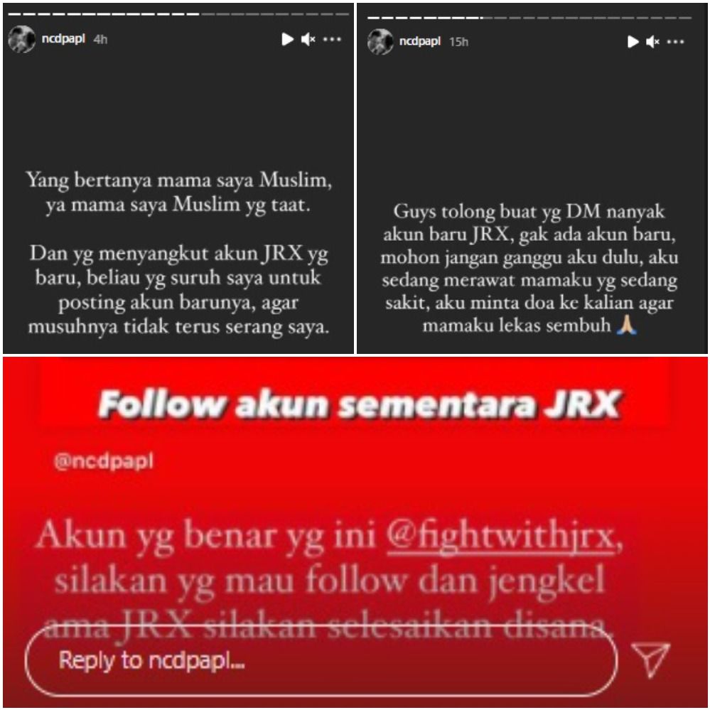 Nora Alexandra membagikan akun Instagram baru Jerinx SID usai geram dirinya terkena serangan atas masalah sang suami.*