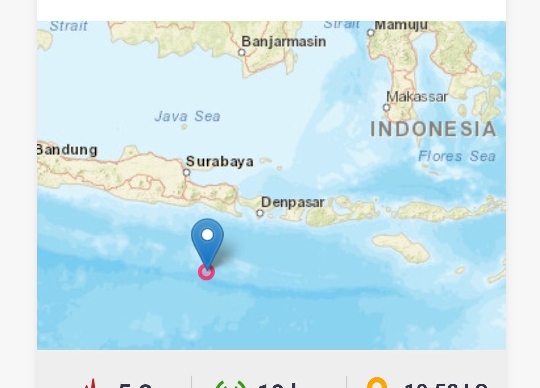 Info Terbaru Gempa Terkini Bali Hari ini 6 Desember 2022, Magnitudo 5.3, BMKG Info Hal ini 