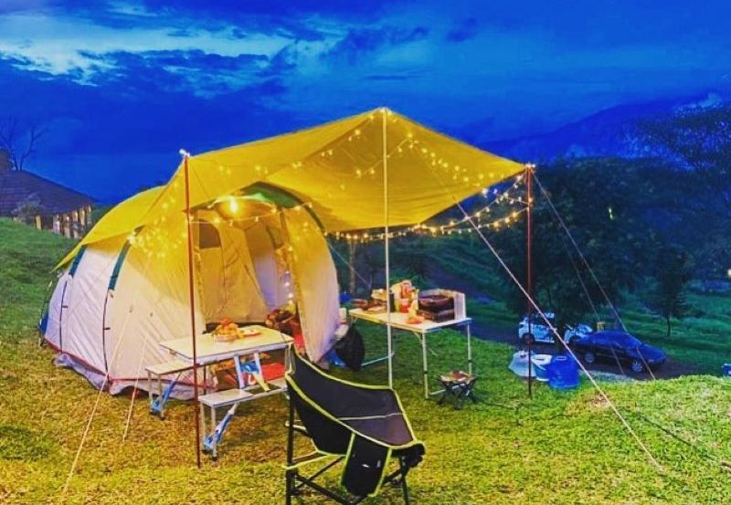 Tempat wisata alam ceria serta lokasi campervan yang cozy di Bogor cocok untuk staycation, view indah mempesona/ instagram@kampungulin/