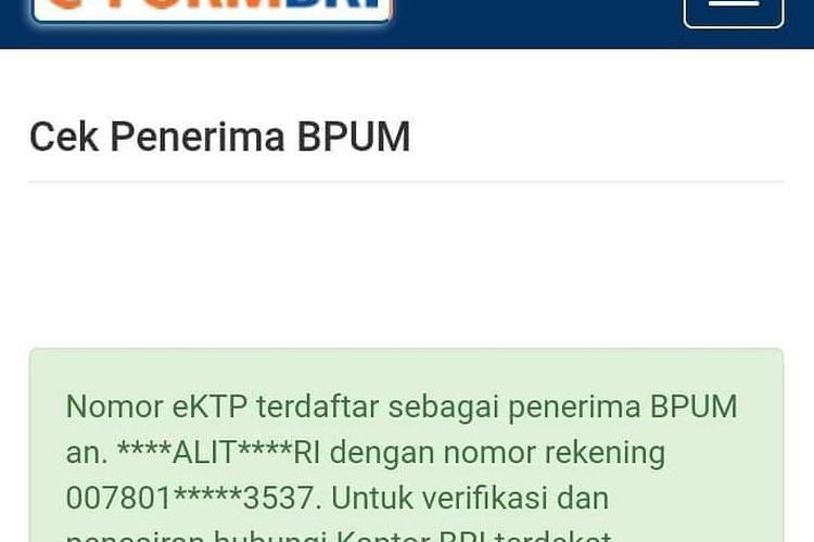 Cara Cek BPUM 2022 Hanya Pakai KTP, Akses Link eform.bri.co.id di Sini untuk Dapatkan BLT UMKM Rp600 Ribu - Pikiran Rakyat Depok