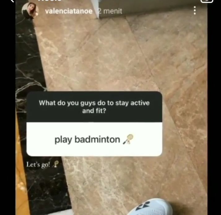 Valencia Iringi langlah Kevin di sebuah pertandingan/tangkapan layar vidio instagram @valkevinlovers_1