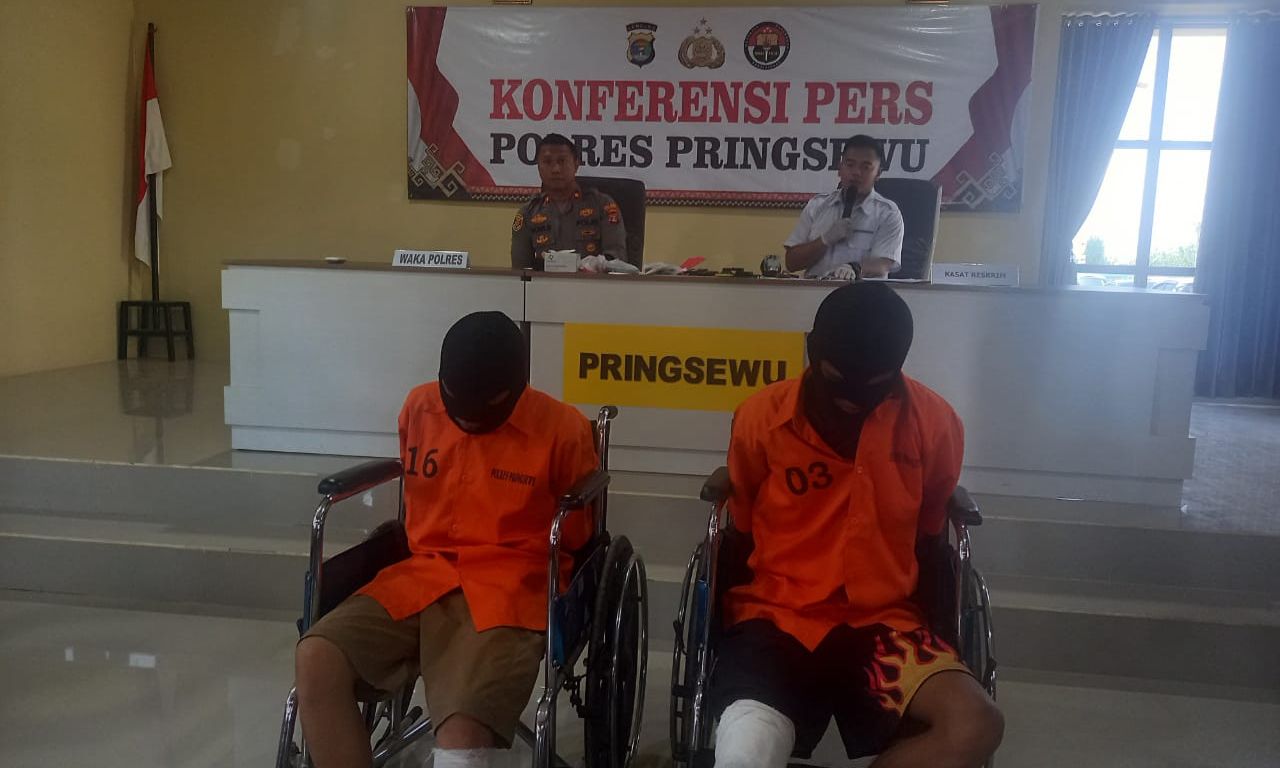 2 Pelaku Maling Motor Bersenpi di Pringsewu yang Ditembak Polisi telah Beraksi 12 kali
