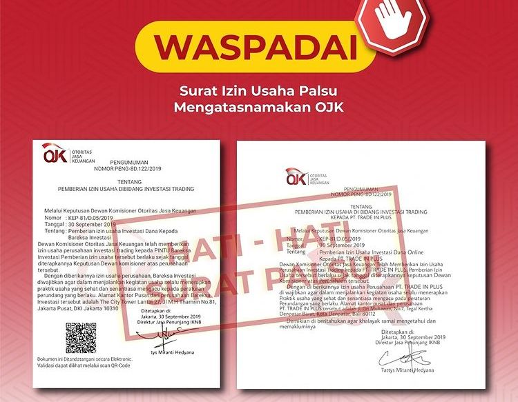 OJK Imbau Masyarakat Waspadai Surat Izin Usaha Palsu Catut Namanya, Ini ...