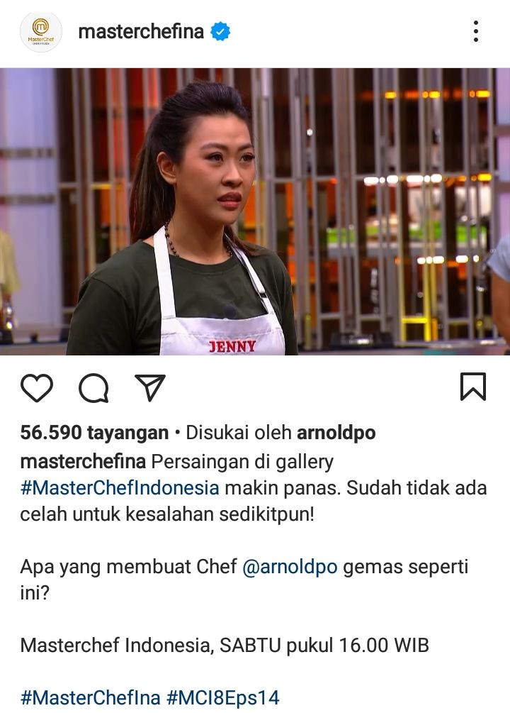 Chef Renatta Moeloek Kali ini Kecewa pada Masakan Jenny MasterChef Indonesia, Sang Juri: Terberantakan