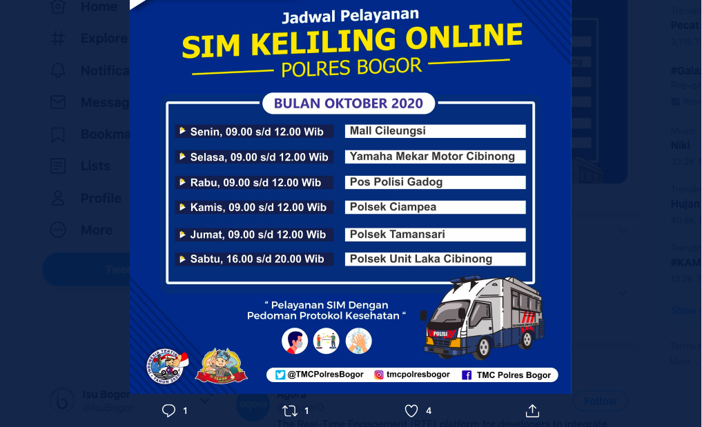 Informasi Jadwal Sim Keliling Hari Ini Bogor Terbaru 