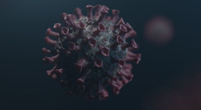 Ilustrasi virus corona.