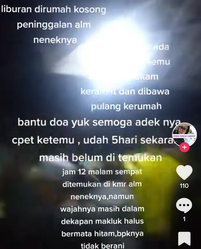 Viral di TikTok, Video Anak 3 Tahun Hilang di Kalijati Subang, Diduga