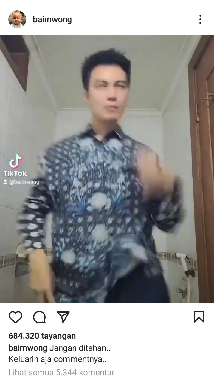 Baim Wong Unggah Video Joget TikTok hingga Buat Tya Ariestya Menangis, Netizen: Nyesel Gue Lihatnya