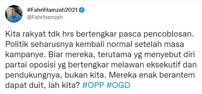 Cuitan Politisi Partai Gelora, Fahri Hamzah.
