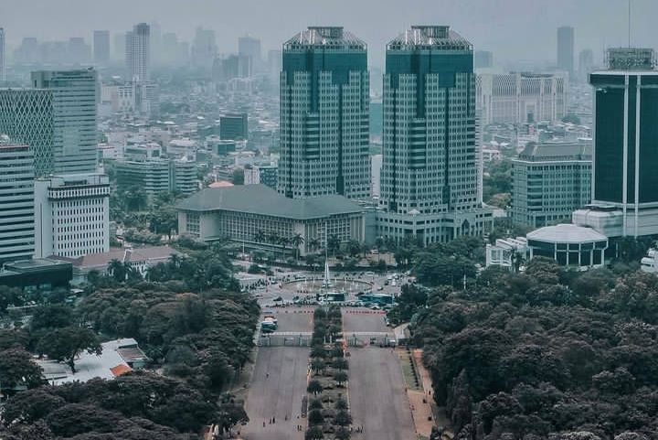 Pemandangan dari Puncak Monumen Nasional (Monas)/Jakarta