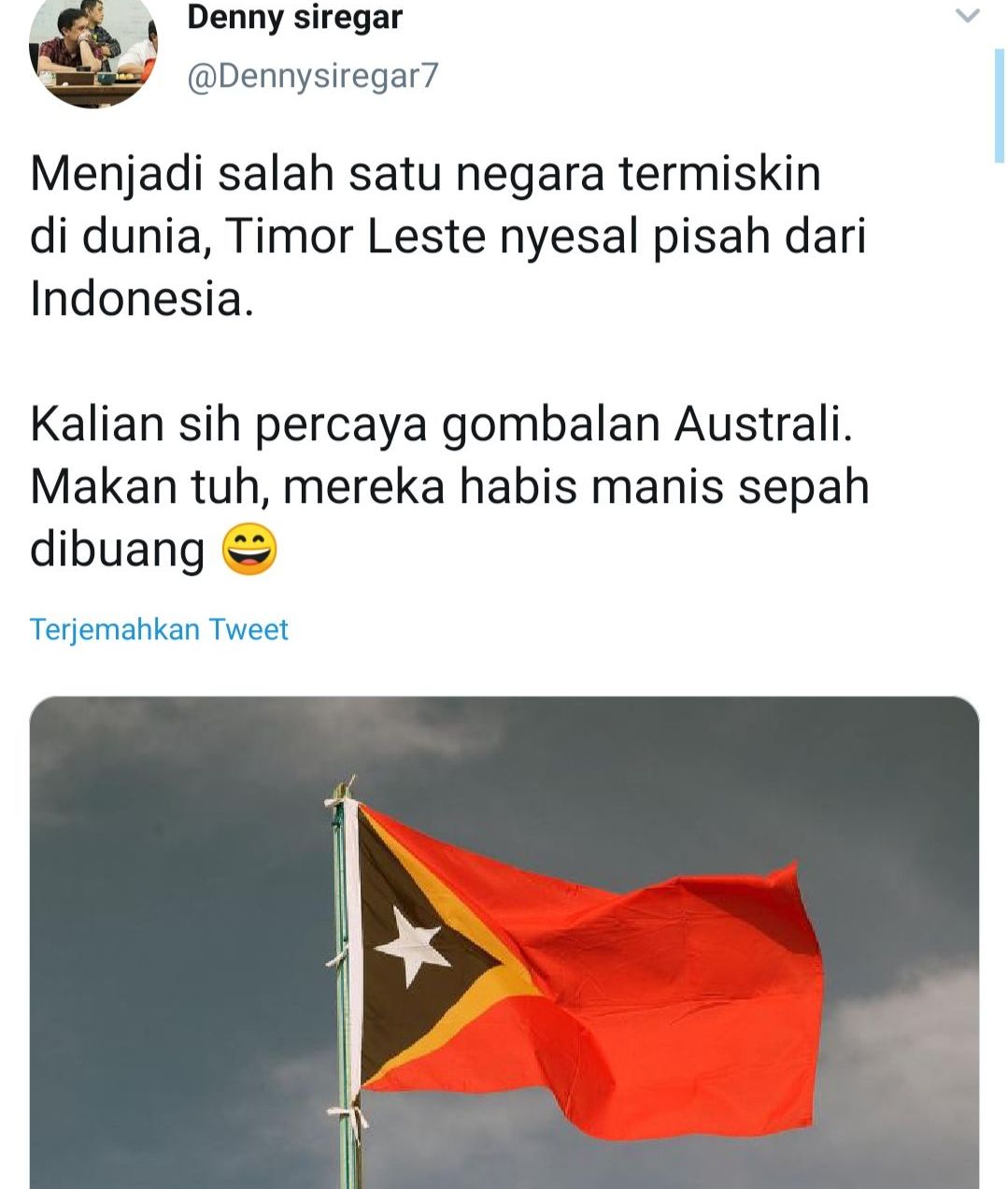Pendapat Denny Siregar soal Timor Leste