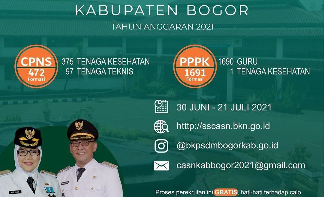 Jadwal Seleksi CPNS dan PPPK 2021 Kabupaten Bogor, dari ...