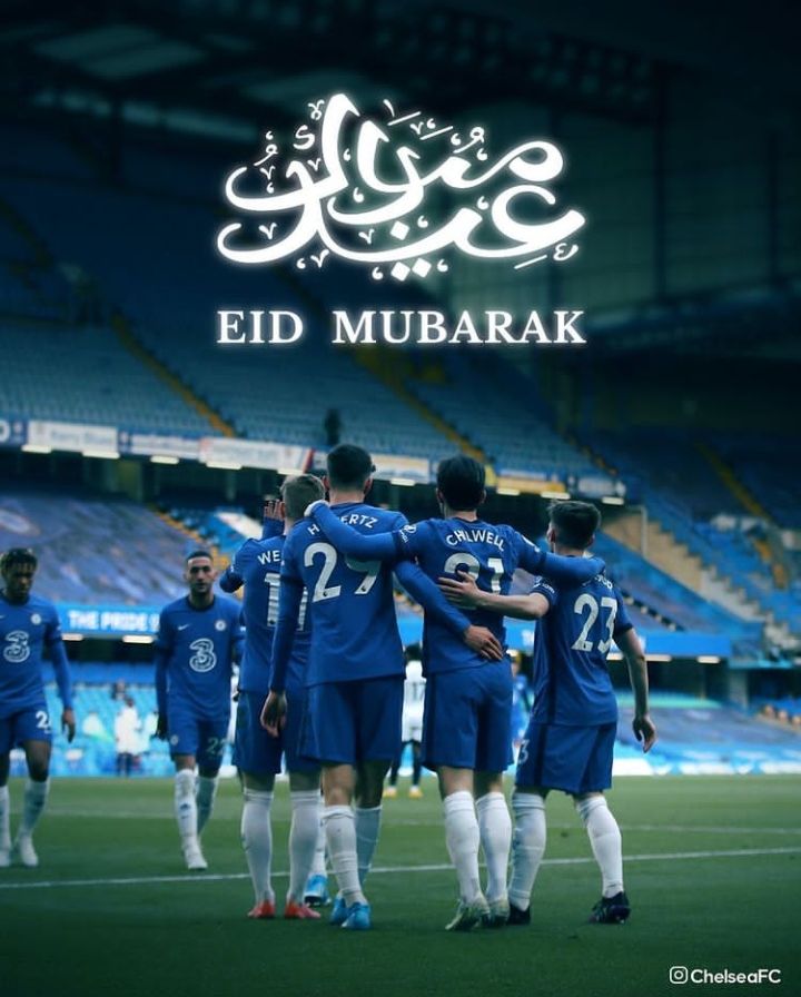 Unggahan ucapan Selamat Idul Fitri di akun instagram Chelsea.