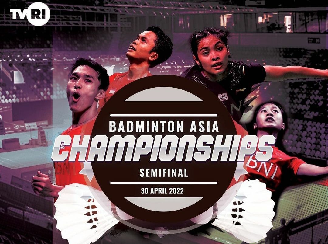 Jadwal dan Jam Tayang Badminton Asia Championship 2022 Hari Ini, Siaran Langsung Semifinal Live TVRI!