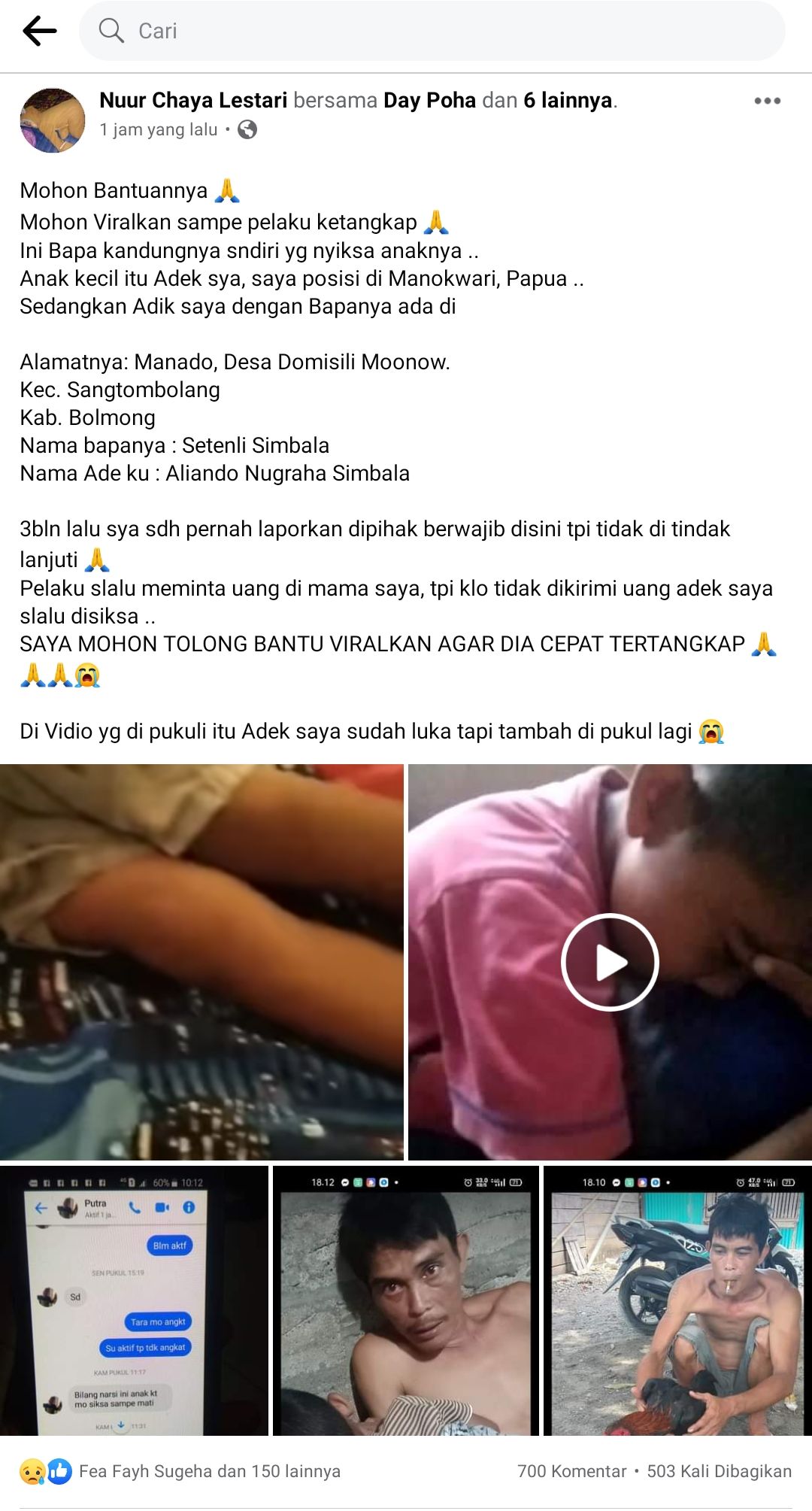 Unggahan video penganiayaan yang terjadi di Kabupaten Bolaang Mongondow viral di media sosial