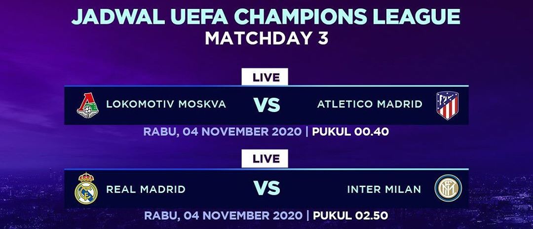 Live SCTV! Link Streaming Madrid vs Inter dan Lokomotiv vs ...