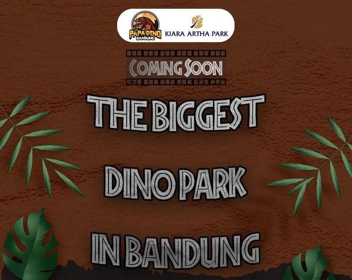 Wisata edukasi Papa Dino Bandung Dinopark terbesar di Jawa Barat.