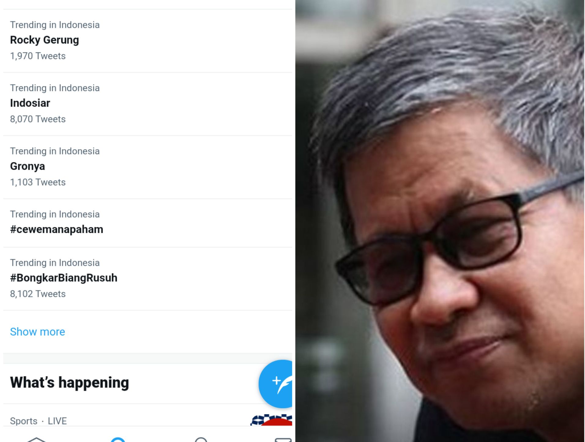 Nama Rocky Gerung Jadi Bulan-bulanan Netizen hingga Trending Satu di