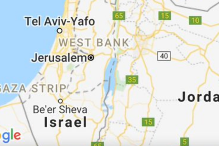 Label Wilayah Peta Palestina di Google Maps Dihapus Hanya 