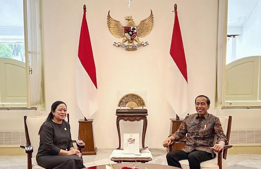 Puan Maharani bertemu Presiden Jokowi di Istana Merdeka Jakarta pada Jumat, 24 Maret 2023