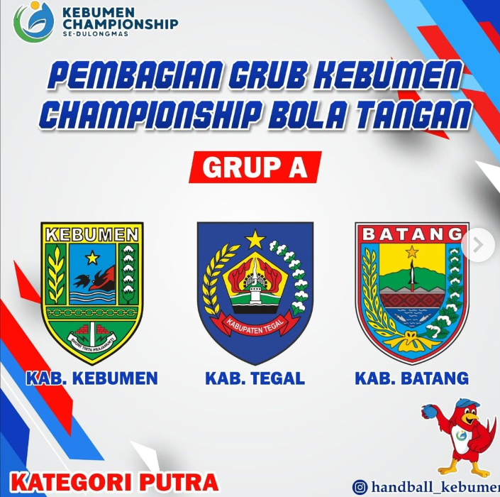 Turnamen Bola Tangan Kebumen Championship se Dulongmas dijadwalkan berlangsug dari 27-29 Oktober 2021 di Kebumen. / @handball_kebumen