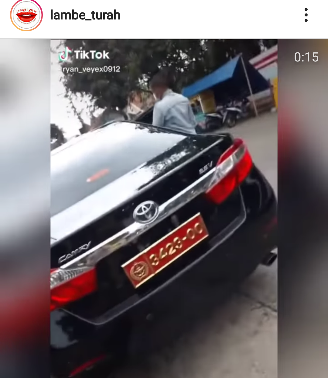 Video Viral mobil dinas TNI di repost oleh akun viral di Instagram