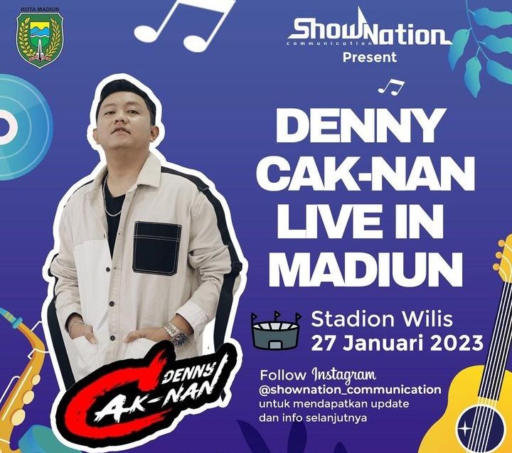 Jadwal Konser Denny Caknan Januari 2023 di Madiun dan Waktu Penukaran Tiketnya