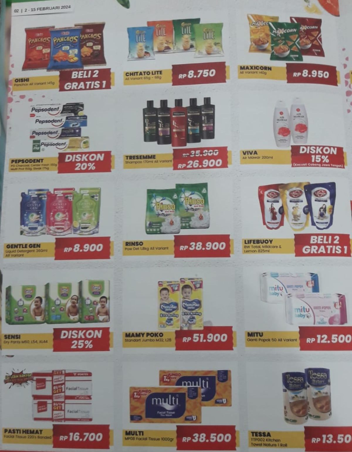 Toserba Yogya memberlakukan promo Super Hemat harga diskon, jelang Imlek untuk berbagai produk makanan, minuman dan produk kebutuhan lainnya