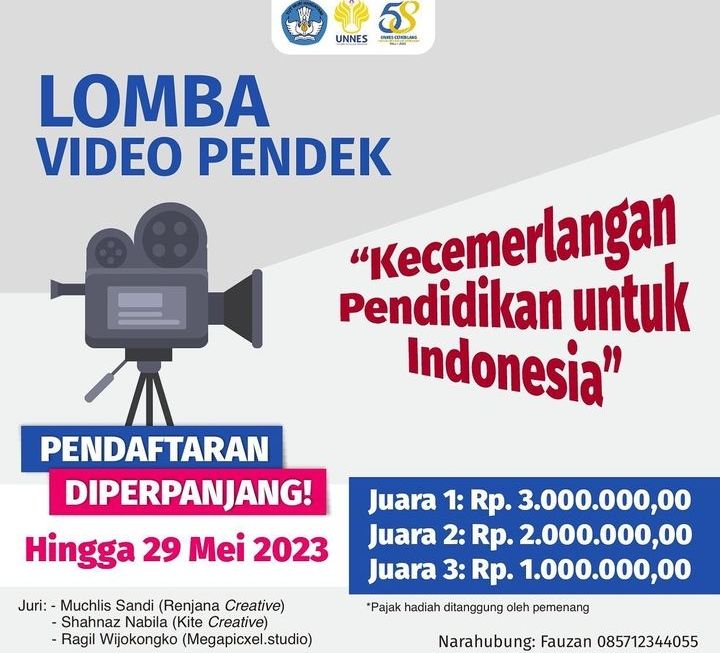 Pendaftaran Lomba Video Pendek yang Digelar UNNES Diperpanjang Hingga 23 Mei 2023, Ini Syarat dan Ketentuannya