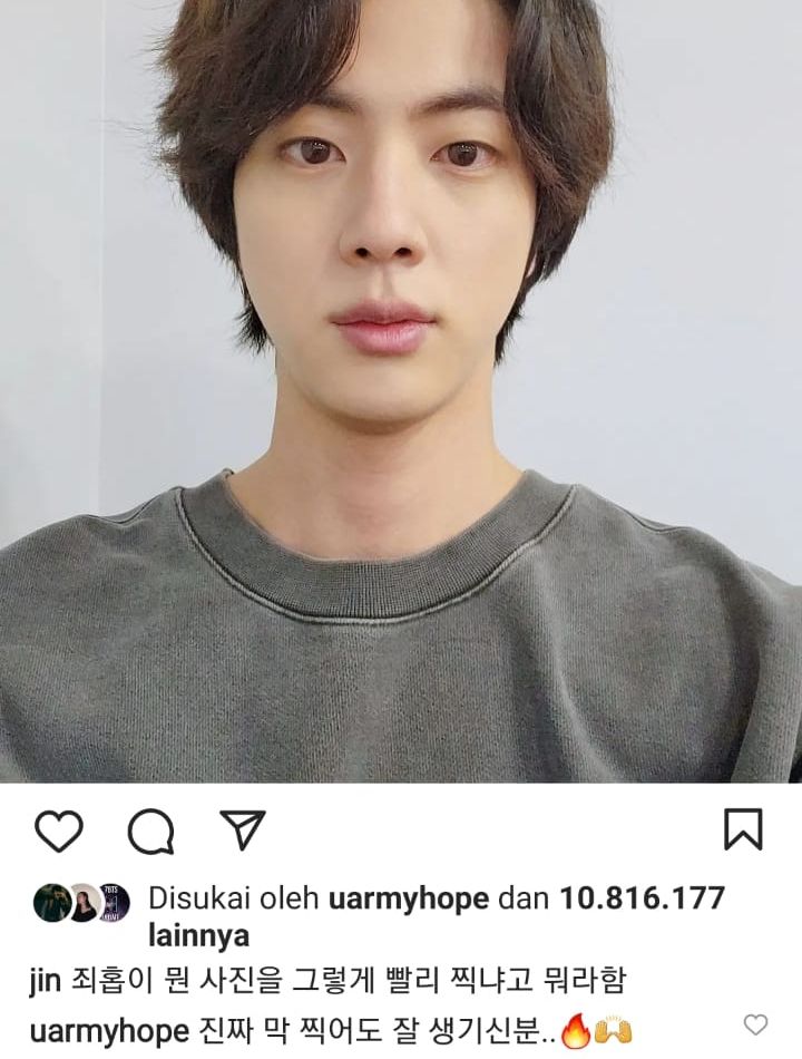 Postingan Instagram Jin BTS