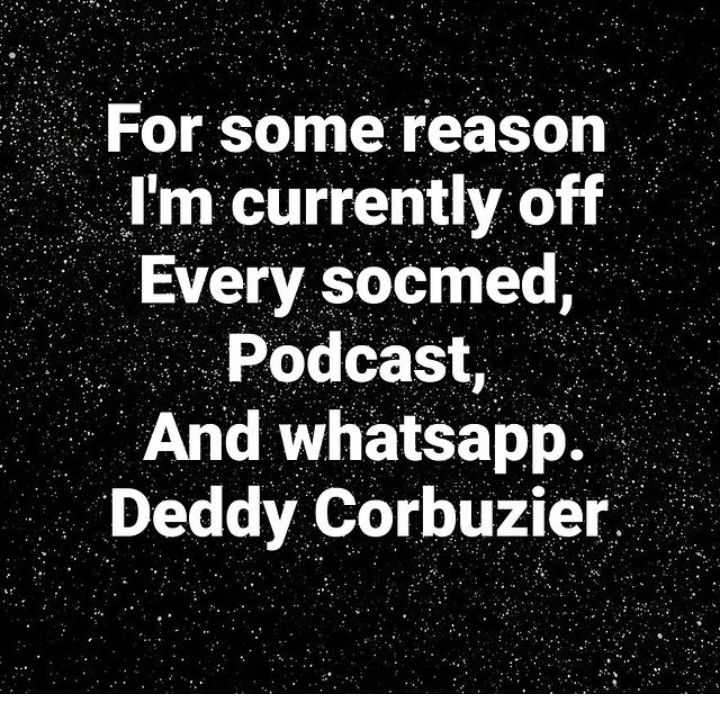 postingan Deddy Corbuzier yang memutuskan off dari semua media sosial