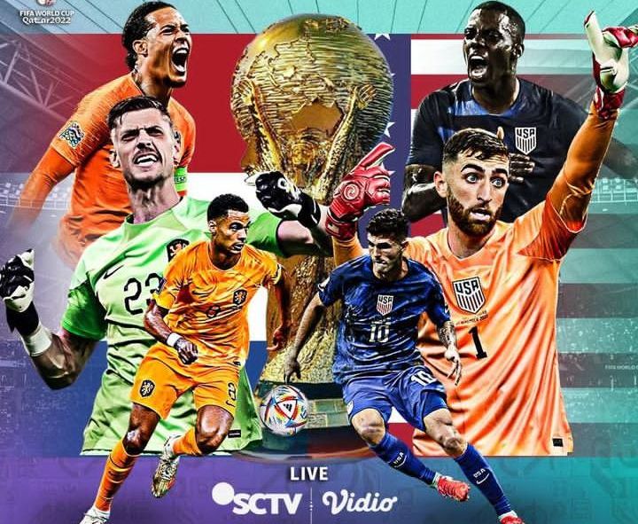 Jadwal jam tayang Belanda vs Amerika hari ini Sabtu, 3 Desember Piala Dunia 2022 siaran langsung di SCTV dan link live streaming di sini.