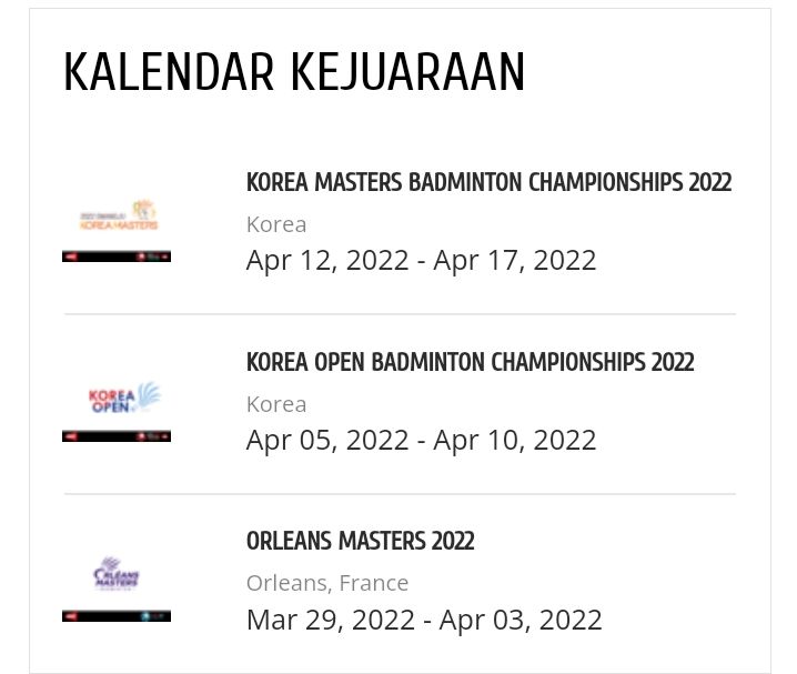 Kalender Kejuaraan Bulutangkis di Bulan April 2022 Lengkap dengan Tanggalnya, Intip di Sini