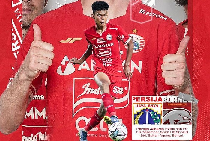 Live Streaming Indosiar bola hari ini 6 Desember 2022 akan menayangkan siaran langsung Liga 1 Persija Jakarta vs Borneo FC.
