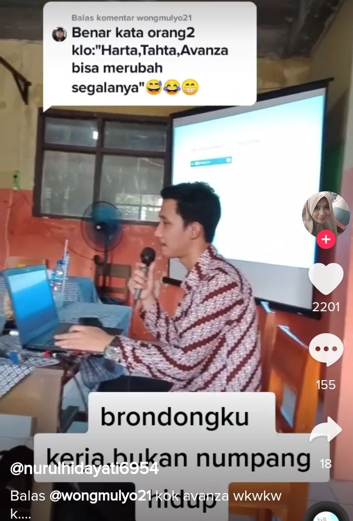 TikTok Nurul Hidayati yang menampilkan kekasih brondong sedang bekerja