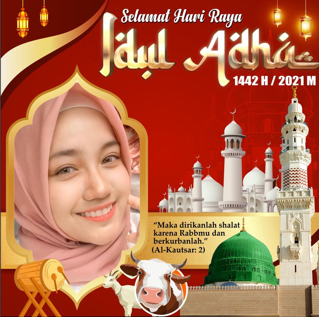 Twibbon Idul Adha 2021 Keren, Hiasi Kartu Ucapan Selamat Hari Raya Idul ...