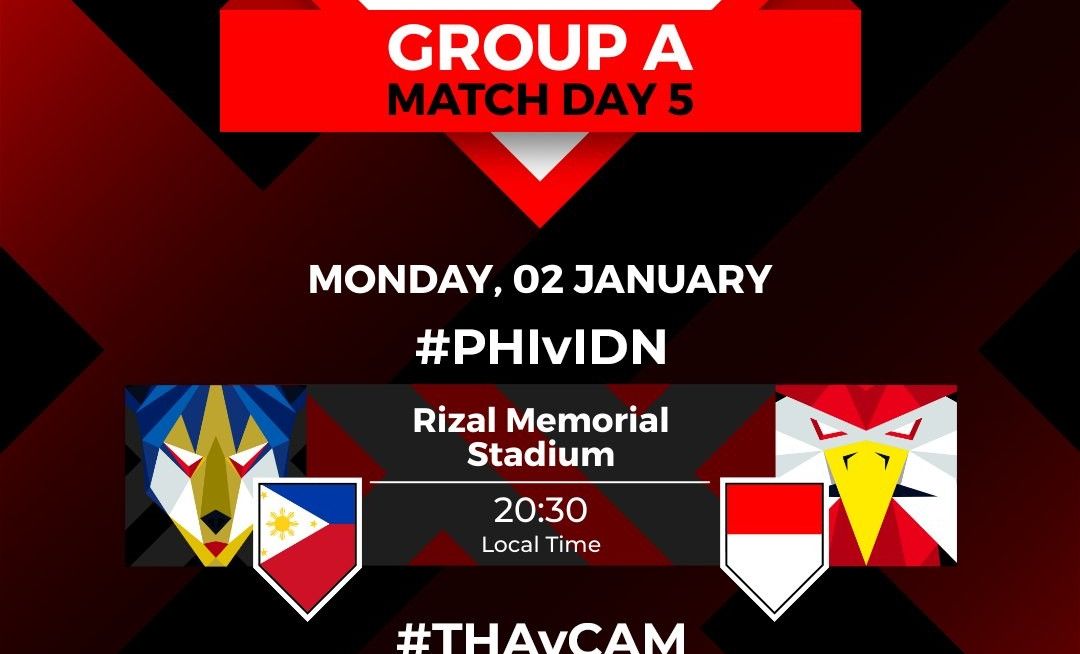 Berikut jadwal dan link live streaming pertandingan Filipina melawan Indonesia dalam siaran langsung Piala AFF 2022 hari ini. 
