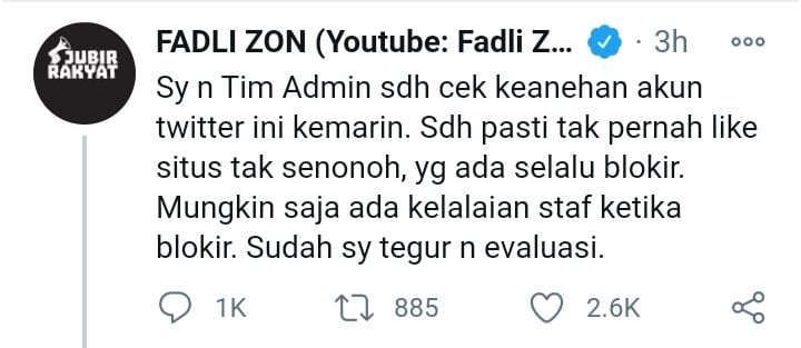 Tangkapan layar twitter @fadlizon