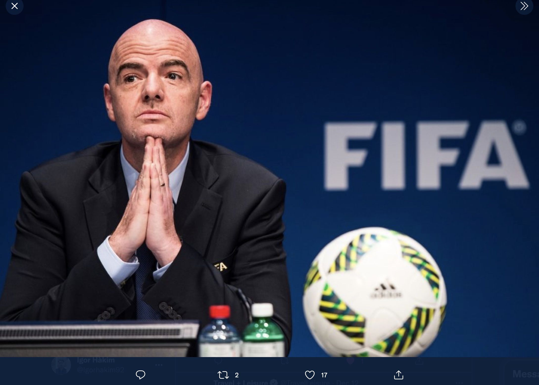 Gianni Infantino Syok Dengar Tragedi Kanjuruhan Arema vs Persebaya, Presiden FIFA: Di Luar Nalar