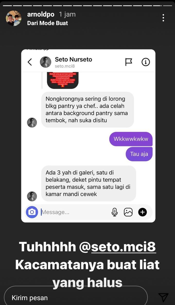 Seto MasterChef Indonesia beri tanggapan soal penampakam tangan misterius pada Chef Arnold