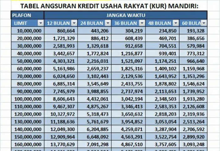 Pinjaman KUR Mandiri Rp50 Juta Syarat Ringan Dan Tanpa Jaminan Dengan ...