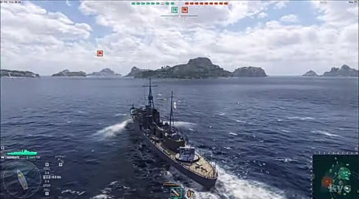 Permainan World of Warships.//Tangkapan layar kanal YouTube Throneful