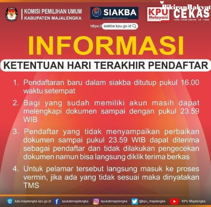 Penutupan Pendaftaran PPK,