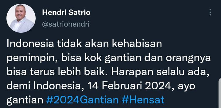 Cuitan Hendri Satrio soal isu Pemilu 2024 yang ramai diminta untuk ditunda pelaksanaannya.