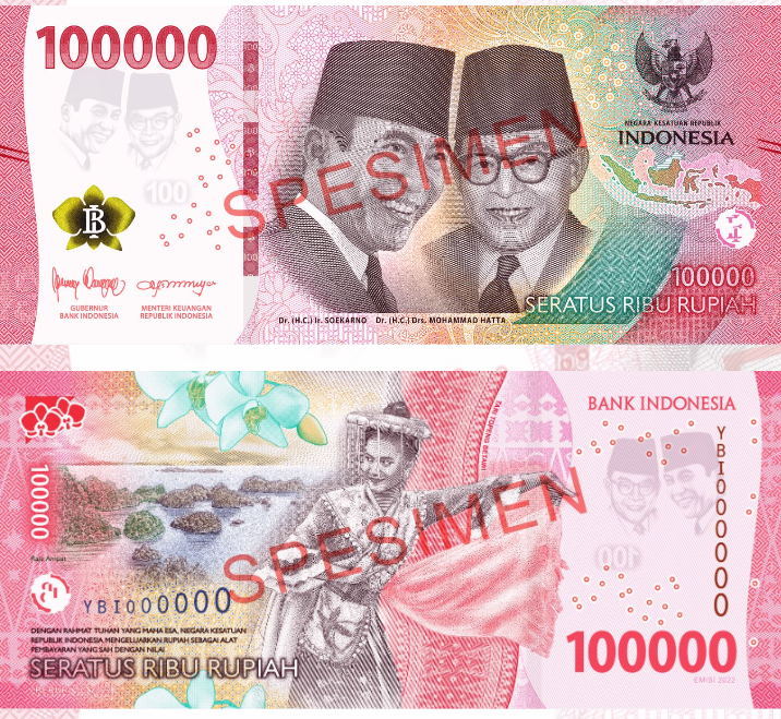 Uang baru pecahan Rp100.000