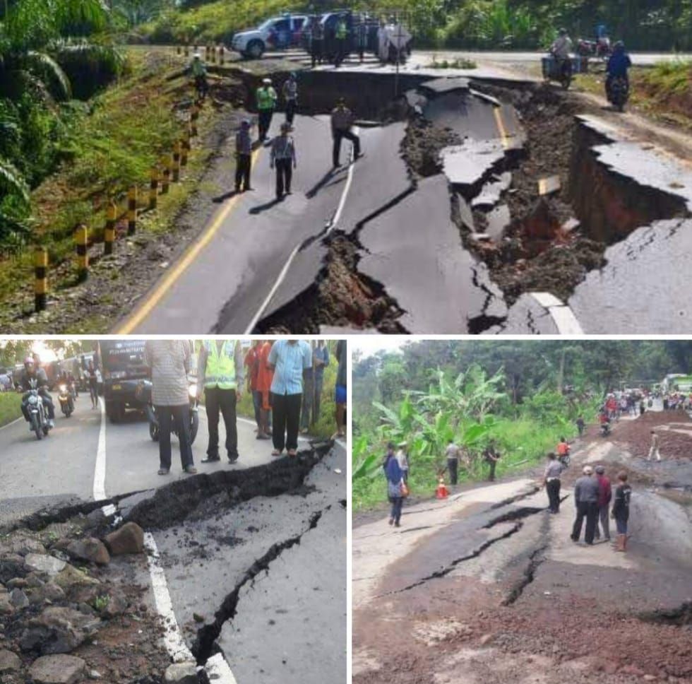 Ramai di Media Sosial Facebook, Dampak Gempa Jalan Cikidang Palabuhanratu Rusak, BPBD Pastikan Itu Hoax