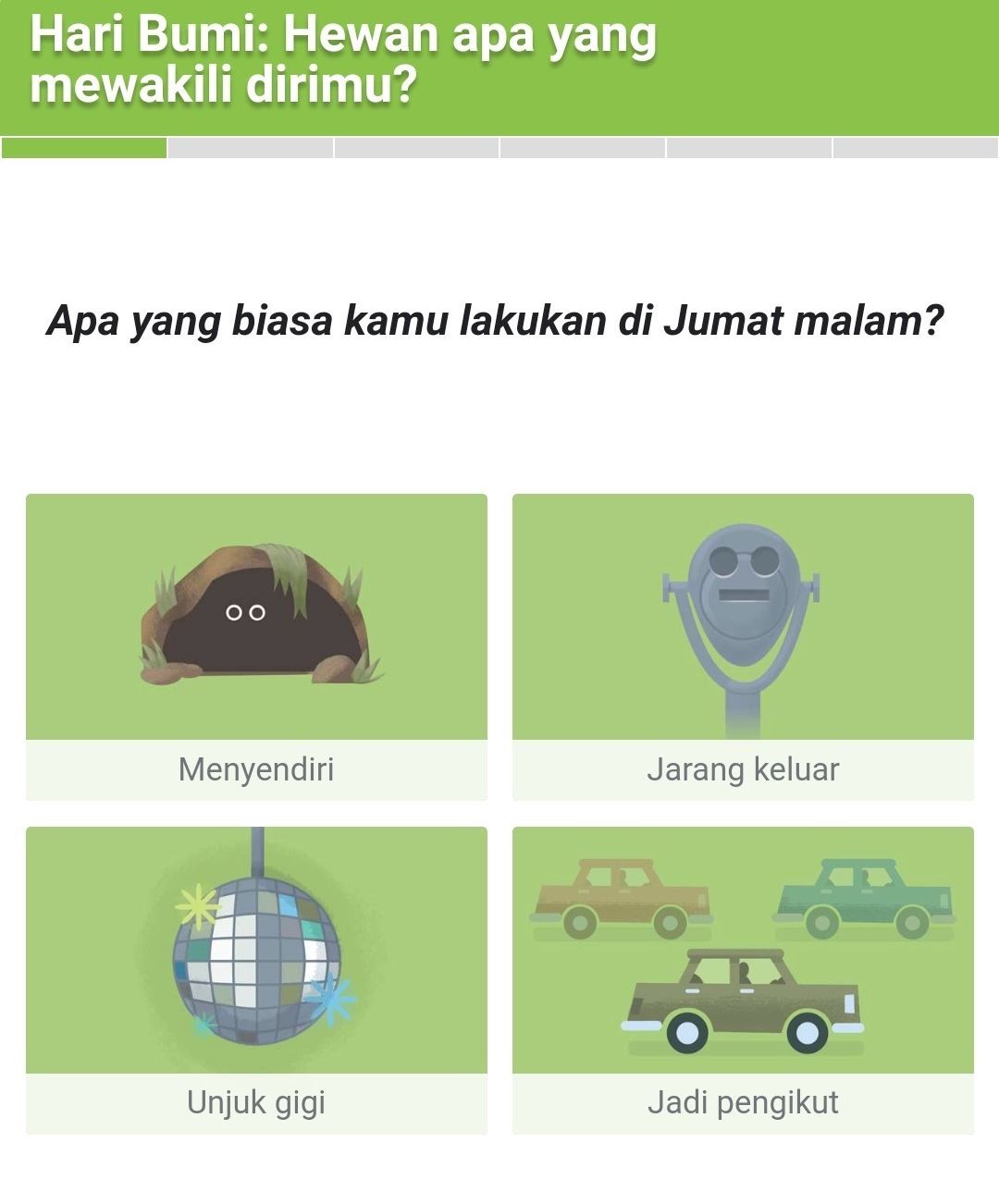 kalian dapat apa di kuis hari bumi