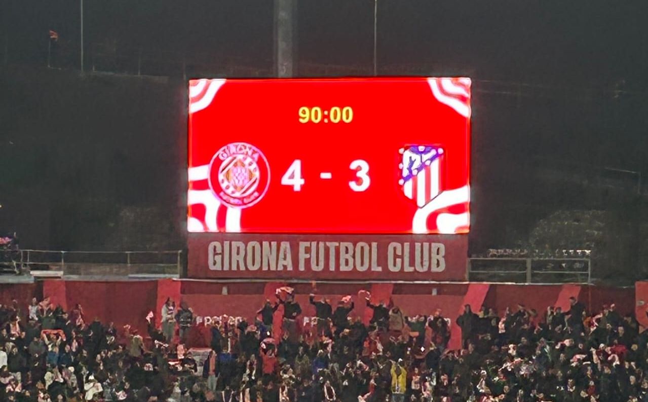 Skor akhir Girona 4-3 Atletico Madrid.